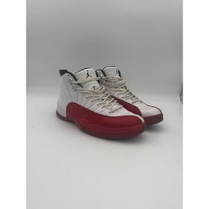 Air Jordan 12 Retro Cherry White Red Mens Basketball Shoes 130690-110 Size 9.5